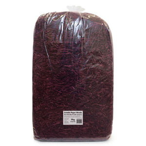 Crinkle Paper Shreds - Burgundy - 5kg