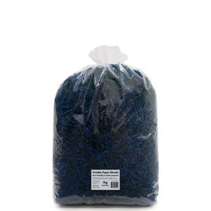 Crinkle Paper Shreds - Dark Blue - 1kg