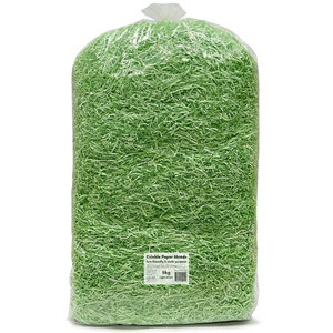 Crinkle Paper Shreds - Light Green - 5kg - FREE DELIVERY