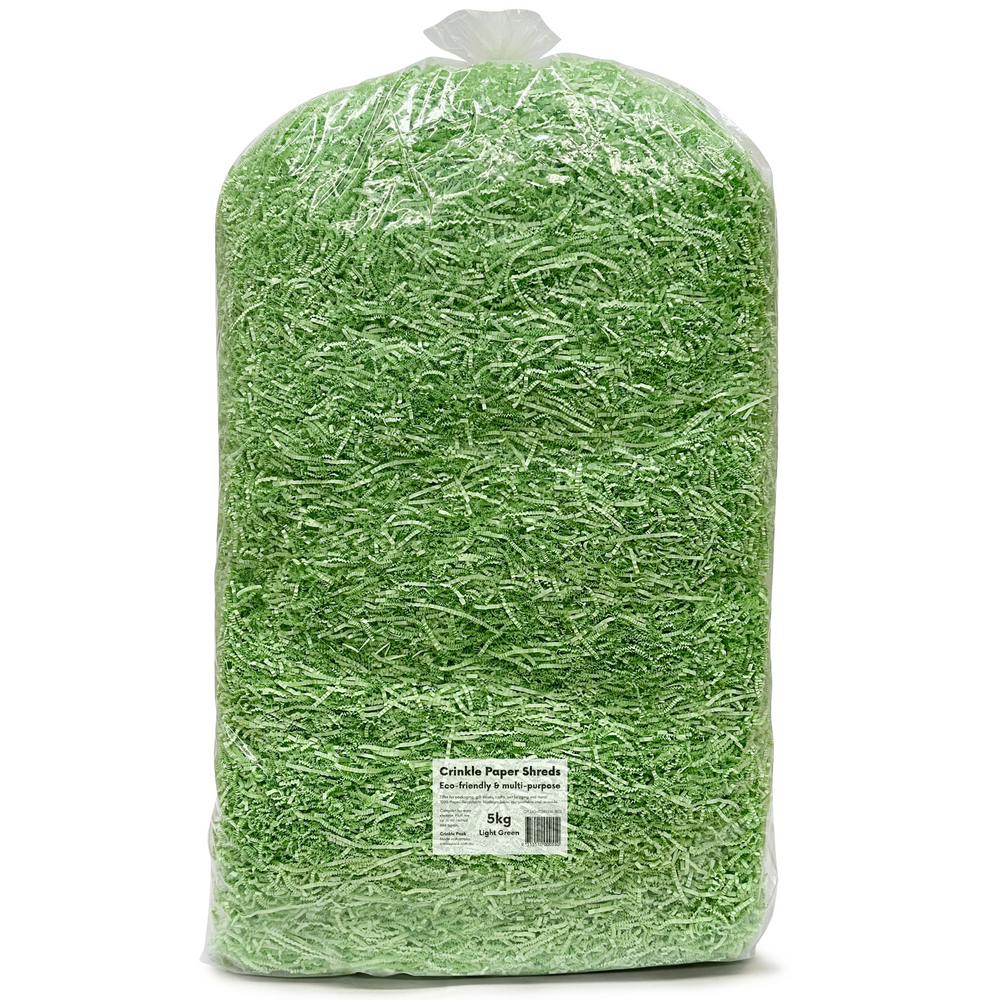 Crinkle Paper Shreds - Light Green - 5kgs