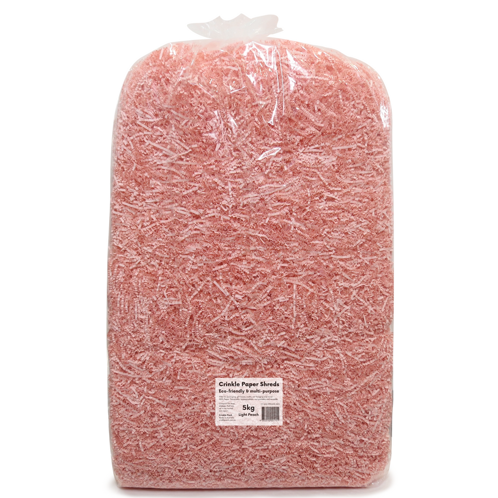 Crinkle Paper Shreds - Light Peach - 5kg