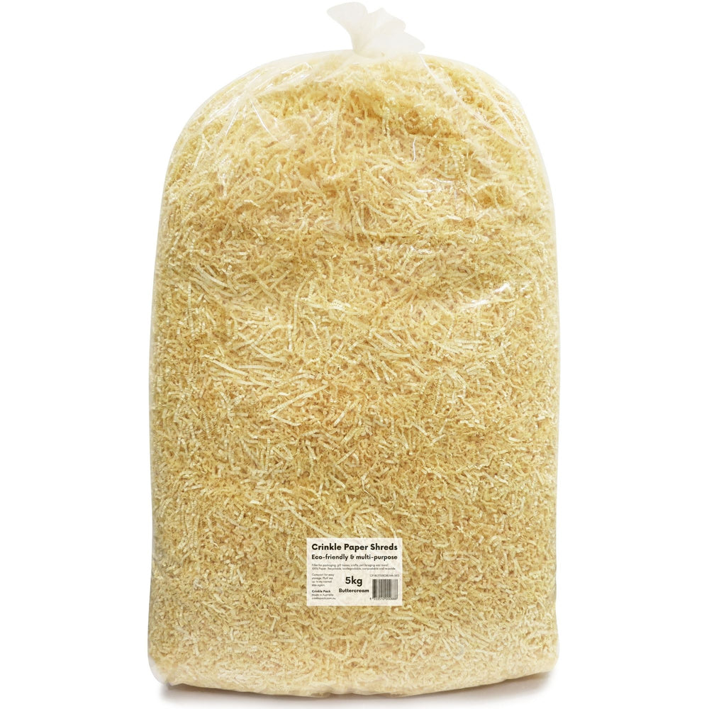 Crinkle Paper Shreds - Buttercream - 5kg
