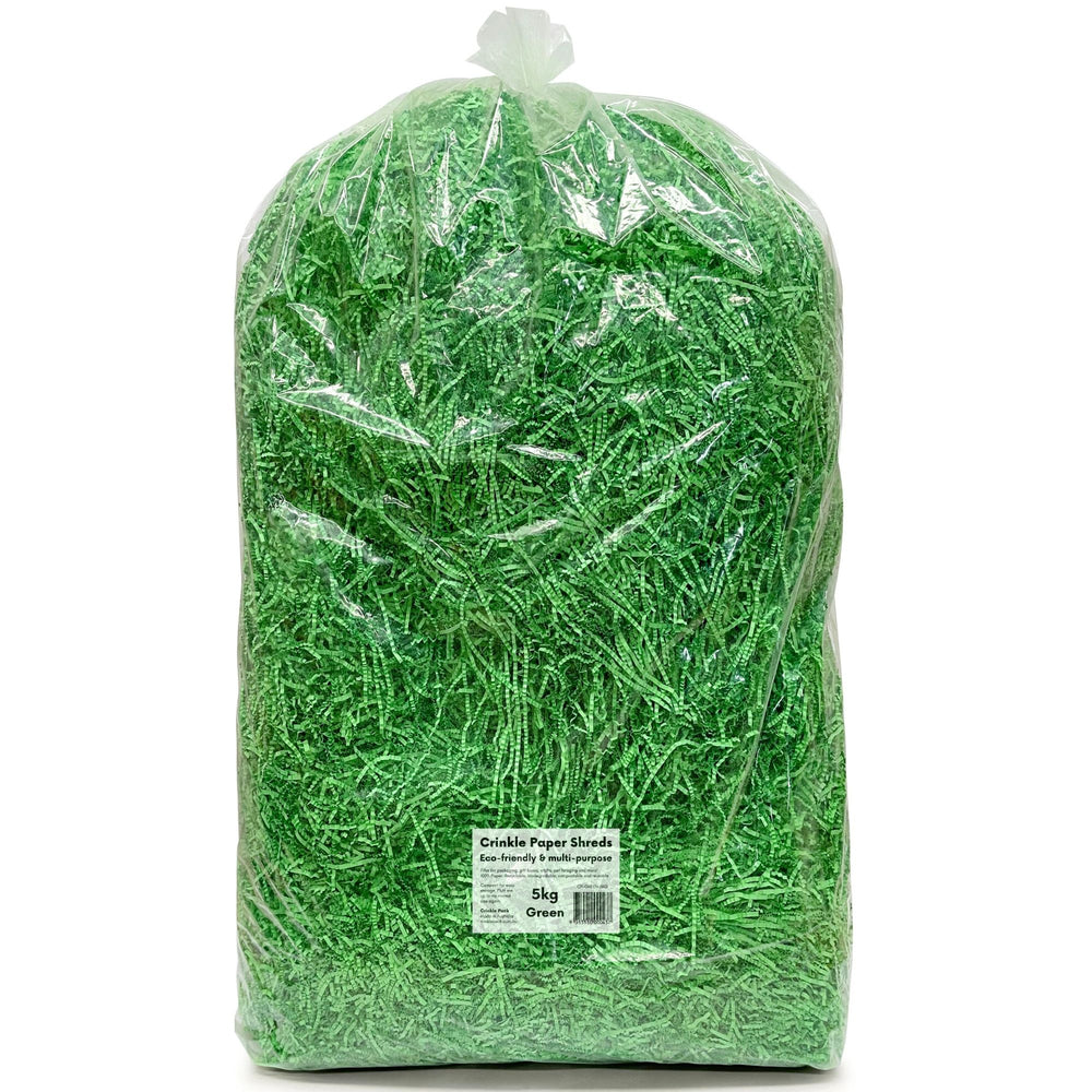 Crinkle Paper Shreds - Green - 5kgs