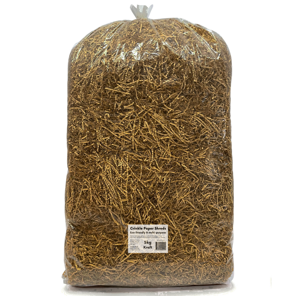 Crinkle Paper Shreds - Kraft Brown - 5kgs