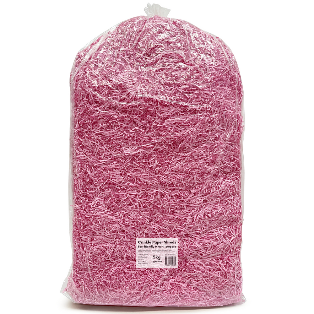 Crinkle Paper Shreds - Light Pink - 5kgs