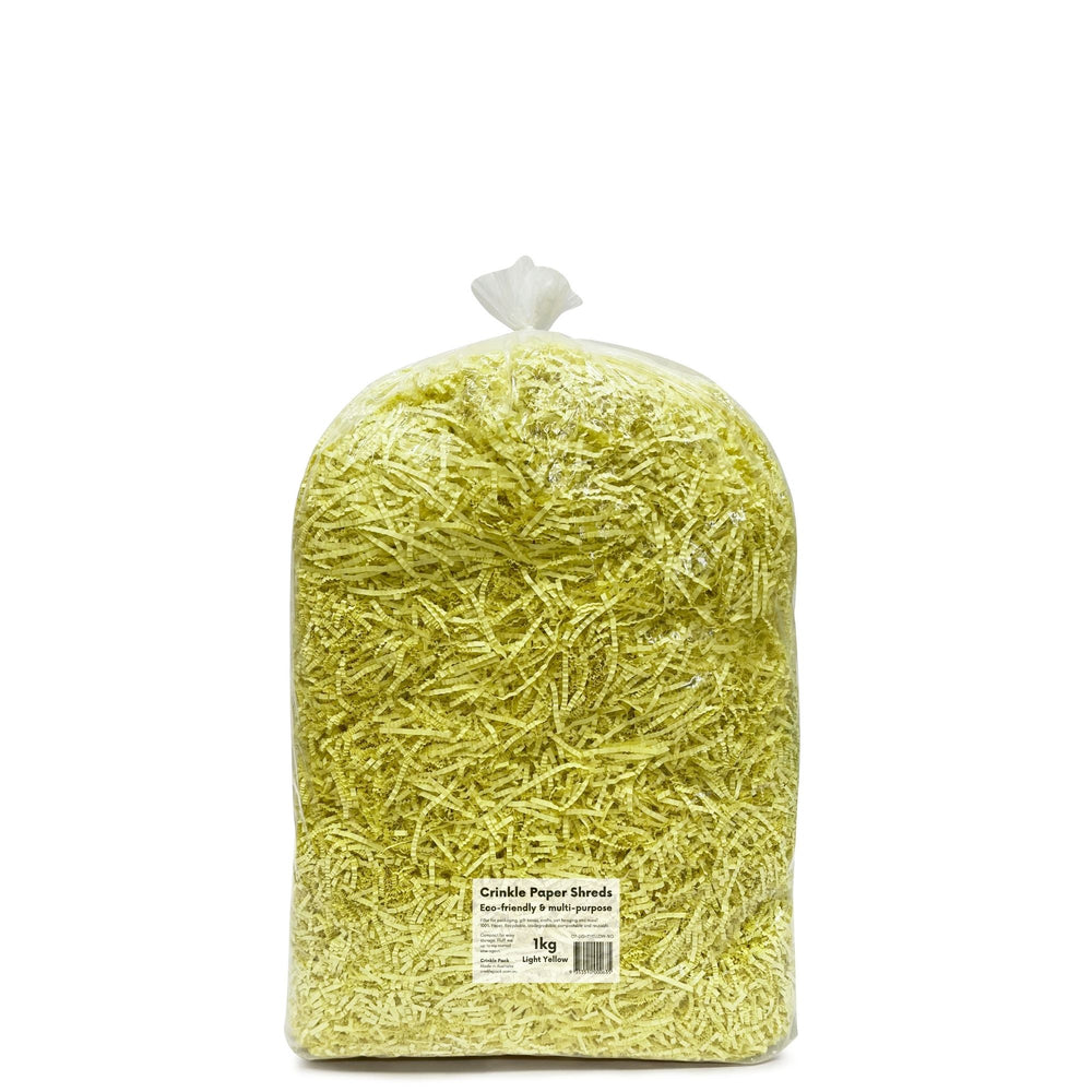 Crinkle Paper Shreds - Light Yellow - 1kg