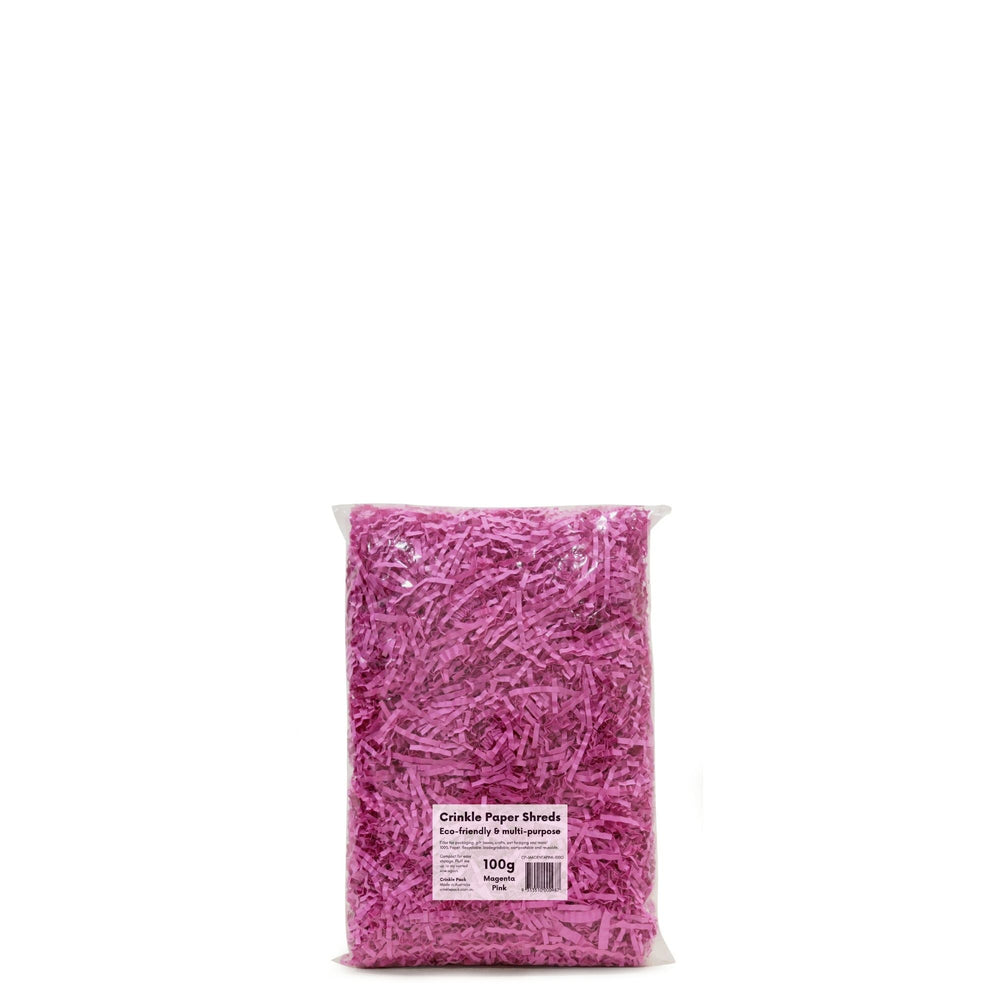 Crinkle Paper Shreds - Magenta Pink - 100g