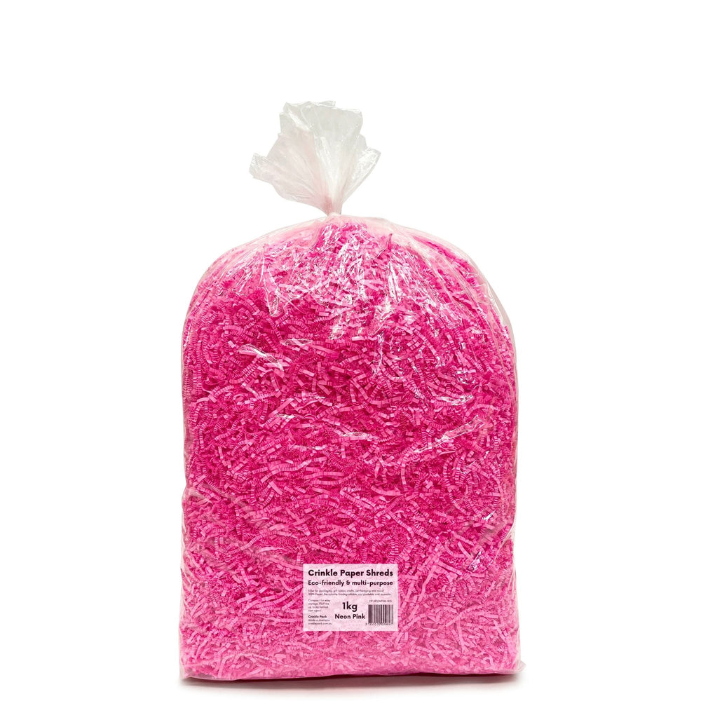 Crinkle Paper Shreds - Neon Pink - 1kg