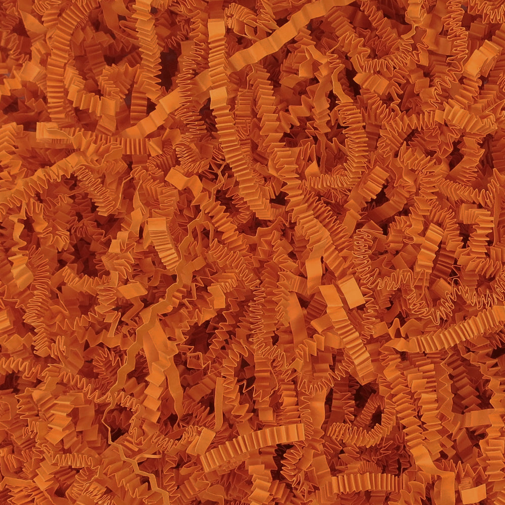 Crinkle Paper Shreds - Pumpkin Orange - 100g, 200g, 400g - FREE DELIVERY