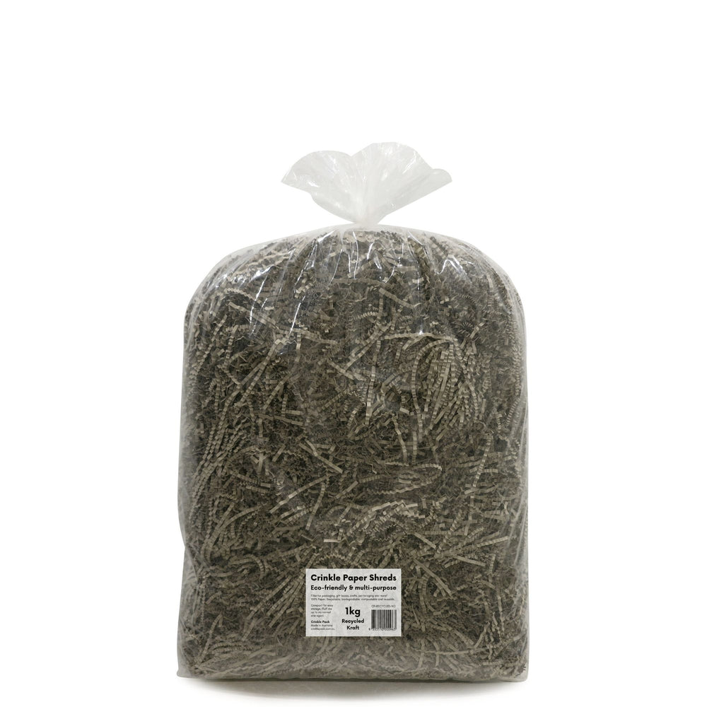 Crinkle Paper Shreds - Recycled Kraft - 1kg