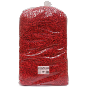 Crinkle Paper Shreds - Red - 5kgs
