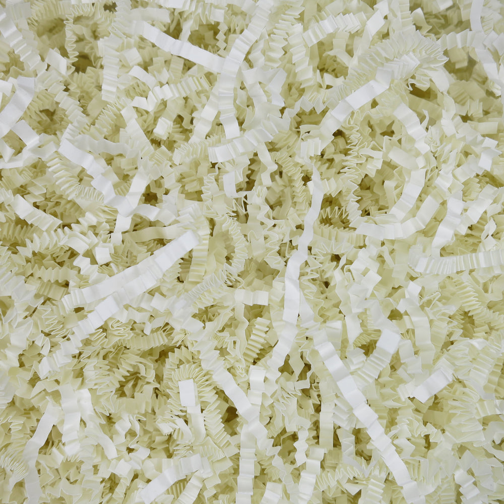 Crinkle Paper Shreds - Vanilla Cream - 100g, 200g, 400g - FREE DELIVERY